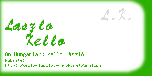 laszlo kello business card